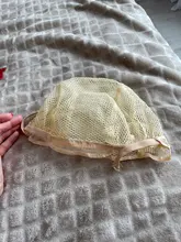 Malla tejida de buena calidad para cabello, gorras de malla negra para pelucas, gorra de peluca tejida y redes de pelo abiertas en un extremo, color negro y Beige, 1 unidad