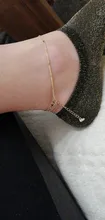 Tobillera de acero inoxidable para hombre y mujer, pulsera de tobillo Simple dorada con pie, cadena de pierna, regalo de joyería, 23,5 cm - 22cm de largo, 1 ud.
