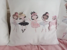 Pillowcase Cushion-Cover Shoes Decorative-Throw Square Ballet Print Home-Decor Cartoon-Style