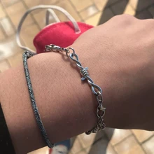 Gargantilla de alambre con púas para mujer, gargantilla de alambre de hierro, estilo gótico, Hip-hop, Punk, pequeña pulsera de espinas, regalos