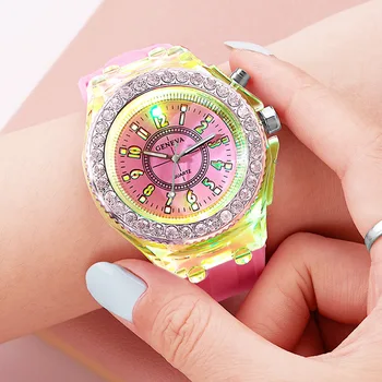 LED Light Flash Luminous Watches Women Men Boys Girls Silicone Wrist Watch Fashion Rhinestone Clock Kids Children Relogio Saati 
LED Light Flash Luminous Watches Women Men Boys Girls Silicone Wrist Watch Fashion Rhinestone Clock Kids Children Relogio Saati