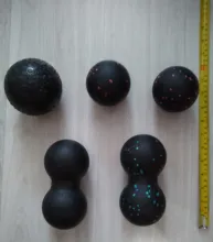 Lacrosse-pelota de masaje de cacahuete, bola ligera de alta densidad para Fitness, ejercicio de Fascia corporal, alivia el dolor, Yoga