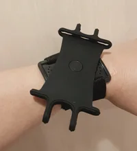 Brazo de silicona giratorio con soporte para teléfono móvil, bolsa de brazo de Fitness para ejercicio de carrera al aire libre, banda de muñeca, soporte para funda de teléfono