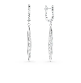 Silver earrings with cubic zirconia sunlight sample 925 
Silver earrings with cubic zirconia sunlight sample 925