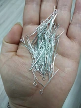100 Uds Pines de Metal Búsqueda de joyería hacer componentes de muchos estilos Headpins Eyepins Ballpins para DIY pulseras de perlas