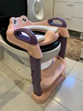 Asiento para orinal plegable para bebé, silla de entrenamiento con respaldo ajustable, escalera taburete, asiento seguro para inodoro para niños pequeños