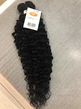 Pelo Rizado Afro, ondulado, sintético, resistente al calor, ondas profundas, extensiones de cabello, marrón, 2 unidades/lote, 26 pulgadas
