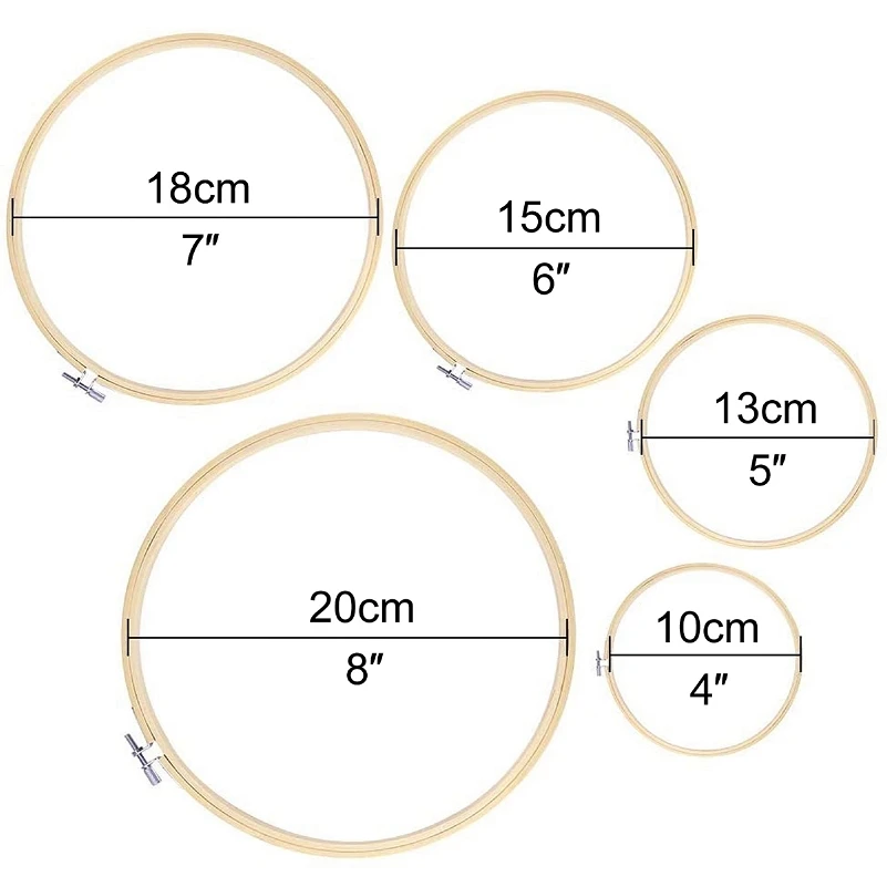Embroidery Hoop 5 Size Options Natural Bamboo Embroidery Frame for Embroidery Cross Stitch Durable Without Burr Smooth Screw
Embroidery Hoop 5 Size Options Natural Bamboo Embroidery Frame for Embroidery Cross Stitch Durable Without Burr Smooth Screw