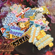 INS Corea pegatinas de palabras de Color planificador diario pegatina para diario Kawaii decoración de colección de recortes papelería escolar