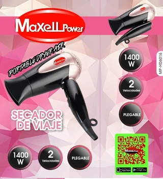 DRYER HAIR SEMI PROFESSIONAL TRAVEL FOLDING 1400W 2 SPEEDS QUALITY MP-HD6016
DRYER HAIR SEMI PROFESSIONAL TRAVEL FOLDING 1400W 2 SPEEDS QUALITY MP-HD6016