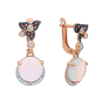 Silver earrings with tourmaline, cubic zirconia and Opals synthetic sunlight sample 925 test
Silver earrings with tourmaline, cubic zirconia and Opals synthetic sunlight sample 925 test