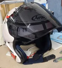 Medio casco de motocicleta, ajuste del Visor para los cascos de motocicleta Arai, lente de Negro transparente, Color arcoíris a elegir