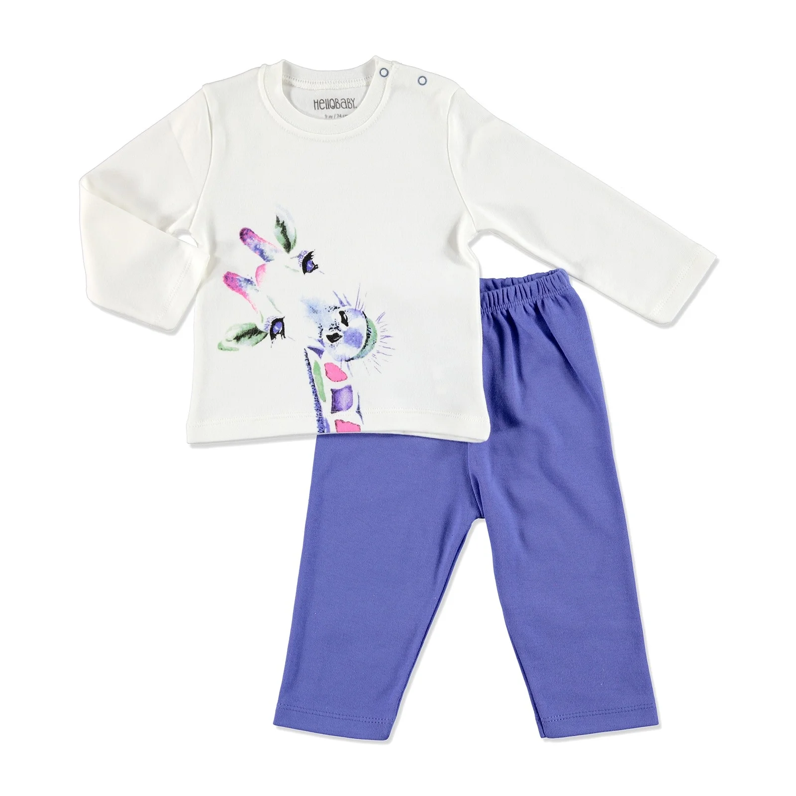 

ebebek HelloBaby Winter Baby Basic Printed Pyjama Set