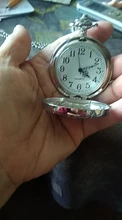 Reloj de bolsillo de cuarzo plata para mujer, accesorio Retro con aves vívidas en el árbol con patrones de flores elegantes, collar, regalos colgantes, cadena