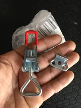 HELTC 1 piezas de plata + rojo ajustable pestillo de palanca al cerrojo de cajas de palanca para Hasp pestillo de palanca atrapar cerradura