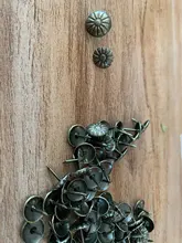 Tapicería de latón antiguo, caja de vino de regalo, joyería para uñas, tachuela decorativa para sofá, pasador, accesorios para uñas, 100 Uds.