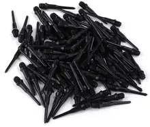 Juego de puntas suaves duraderas de alta precisión, dardos profesionales para dardos electrónicos, negro, 100 Uds.