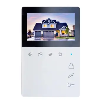 Видеодомофон Tantos Elly-S. Экран 4.3”, CVBS (PAL), microSD, запись фото/видео, 2 панели, 2 камеры, 4 монитора, встроенный БП