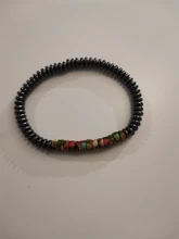 Pulsera Vintage de madera hecha a mano con cuentas de piedra Natural de 6 mm para hombre, brazalete con piedras imperiales de colores, joyería para brazalete