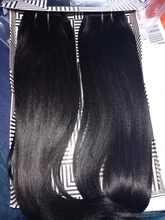 Rebecca-mechones de pelo liso brasileño tejido, 4 mechones, 190g, negro, marrón, rojo, cabello humano en 6 colores #1 # 1B #2 #4 # 99J # Burgundy