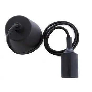 Portalamparas colgante E27 Negro
Portalamparas colgante E27 Negro