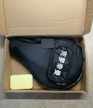 Raqueta de tenis de mesa de murciélago de carbono de alta calidad, pala de ping pong de goma, mango corto, mango largo