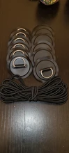 Parche de PVC para tabla de surf, con anillo en D de acero inoxidable, almohadilla de anillo redondo, cuerda elástica de 5M, 6 uds.
