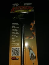 Gancho de serpiente de acero inoxidable, negro plateado, mango largo ajustable, herramientas para capturar, Tong