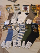 Dinosaur-Pattern Toddler Socks Spring Cartoon Cotton Fashion Children 3-10-Years Boys