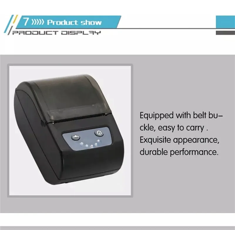 P58D 58mm mini thermal label printer for soho supermarket clubs (12)