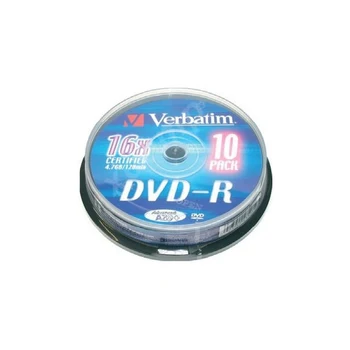 DVD-R Verbatim 43523 16x 10 pcs
DVD-R Verbatim 43523 16x 10 pcs
