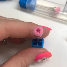 Brocas de diamante para uñas, cortador de fresado de cerámica, pulidor rotativo, limpieza de cutículas, accesorios eléctricos de manicura, herramientas JIGS/M/S, 1 Uds.