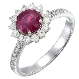 Sargon jewelry Ruby Diamond Ring in white gold 
Sargon jewelry Ruby Diamond Ring in white gold
