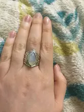 Anillos de cristal de curación grande Tibetano para mujer, joyas de piedra lunar indio antiguo bohemio, joyería fina, regalos para chicas