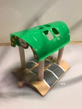 Vías de tren de madera de haya para niños, accesorios de túnel de puente de vía férrea, piezas de tren de madera, juguetes educativos para niños, regalos