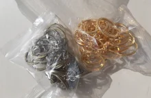 20 unids/lote llavero Chapado en 6 colores 50mm largo partido redonda llaveros al por mayor