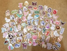 50 Uds. Mezcla de estilos, pegatina de animales de acuarela, luz de neón, pegatinas divertidas DIY para portátil, coche, equipaje, bicicleta, Juguetes