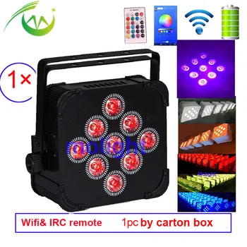 Wireless DMX Battery Powered LED Par Light 9X18W RGBWA UV 6in1 Color LED Wash Lights with Wifi& IRC Remote DJ Effect UpLighting
Wireless DMX Battery Powered LED Par Light 9X18W RGBWA UV 6in1 Color LED Wash Lights with Wifi& IRC Remote DJ Effect UpLighting