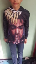 Sudadera con capucha de Hip-Hop para niños, chaqueta con personalidad de Rap de una pieza, Jersey informal de moda, XXXTentacion