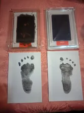 Huella de tinta impresa a mano para bebé recién nacido, accesorios de marco para fotos, seguro, no tóxico, regalo de recuerdo y juguete
