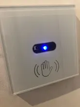 SMATRUL-Interruptor de luz de pared inteligente con Sensor infrarrojo, Panel de pantalla de vidrio, sin línea de fuego, fuente de alimentación de 220V, 10A, UE, Reino Unido