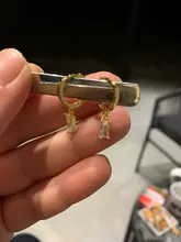 Pendientes de aro pequeños para mujer, de Plata de Ley 925, color blanco, negro, verde, morado, CZ, joyería minimalista