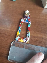 Pendientes de Clip para mujer, aretes de leopardo acrílico largo cuadrado geométrico circular sin Piercing, Clips para las orejas