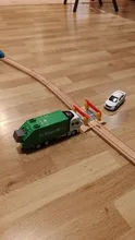Vías de tren de madera de haya para niños, accesorios de túnel de puente de vía férrea, piezas de tren de madera, juguetes educativos para niños, regalos