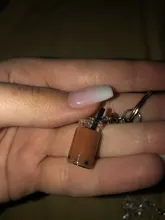 Llaveros de perla artesanal a la moda para hombre y mujer, llaveros colgantes de aleación, taza de café o té