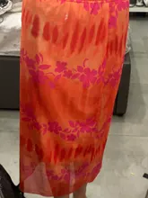 Vestido de verano con estampado Floral, colores brillantes, estilo bohemio, informal, vacaciones, playa, fiesta, ropa de calle, falda naranja