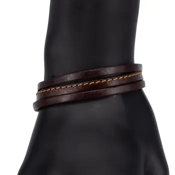 Leather bracelet (genuine leather, magnetic lock, Brown) 55450
Leather bracelet (genuine leather, magnetic lock, Brown) 55450