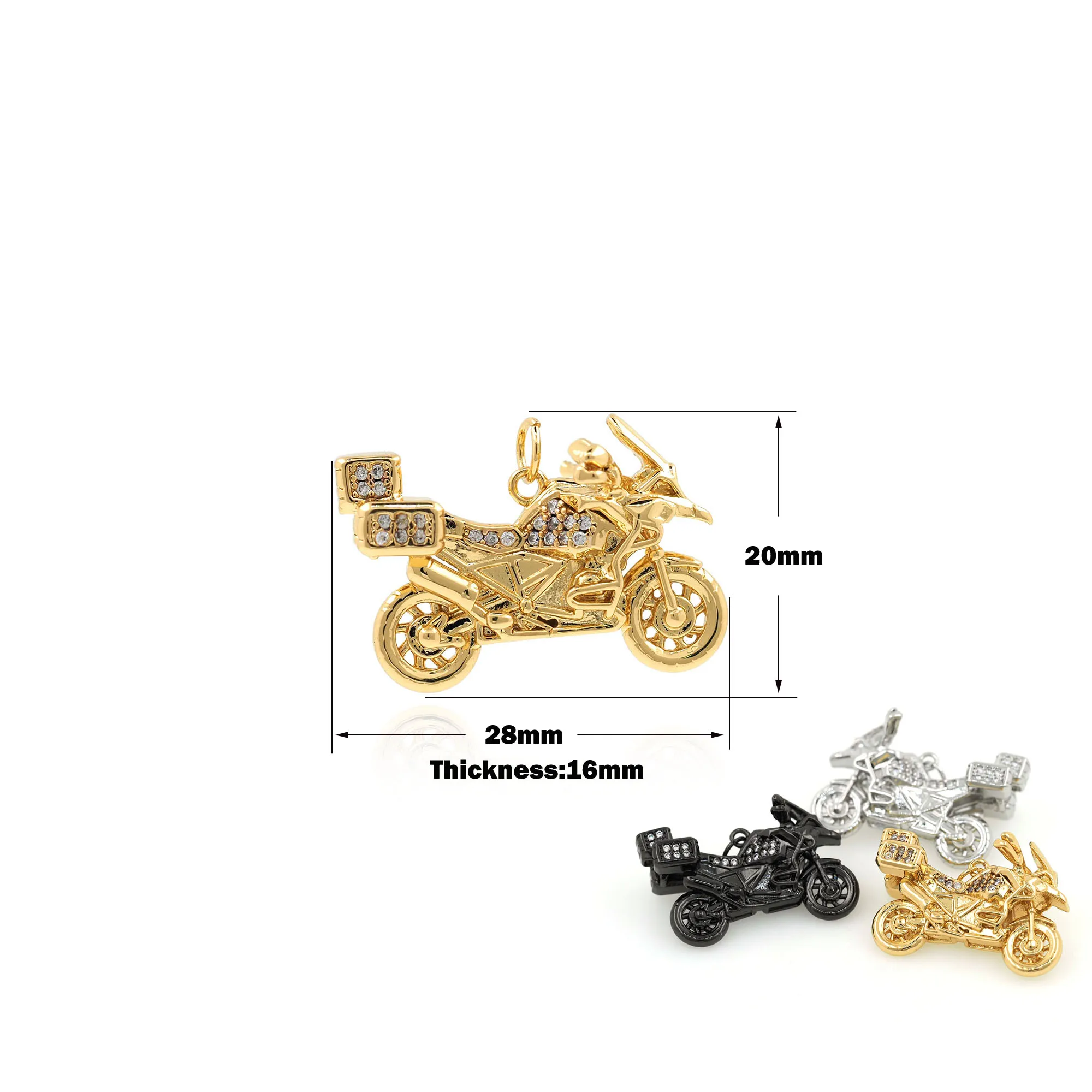 Punk Micro-Pave Motorcycle Pendant Chain Men Boy Cycling Jewelry Suitable for Bracelet Necklace Jewelry Making Supplies
Punk Micro-Pave Motorcycle Pendant Chain Men Boy Cycling Jewelry Suitable for Bracelet Necklace Jewelry Making Supplies