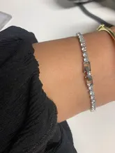 Pulsera de tenis de CZ para mujer, de 3mm, 5MM, 17cm y 19CM, joyería de moda de boda, regalo de Navidad S5650, 925