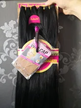Adorable Quattro Yaki Wave 4 Uds 12-18, con pequeño gratis cierre pelo mechones resistente al calor de fibra de Yaki recto paquete del pelo teje